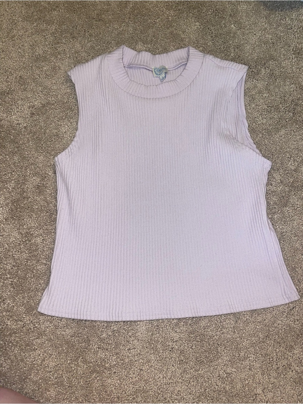 Ribbed Tank Top - Light Lavender